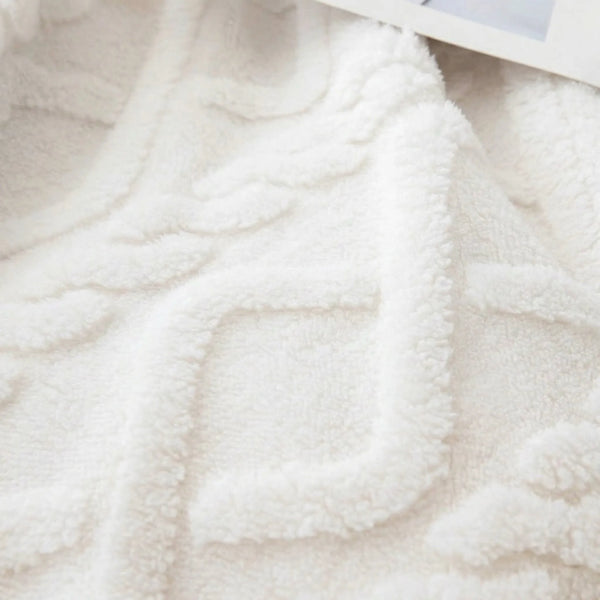 Cozy Coral Fleece Living Throw