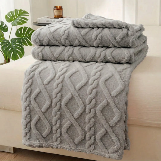 CloudCozy Diamond Knit Throw