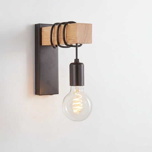 Retro Wood LED Wall Light