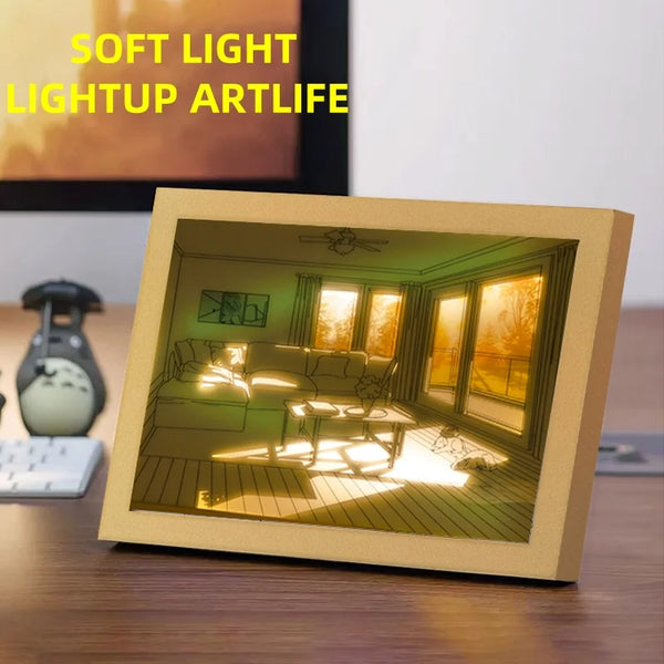 GlowFrame Modern Bedside Art Light